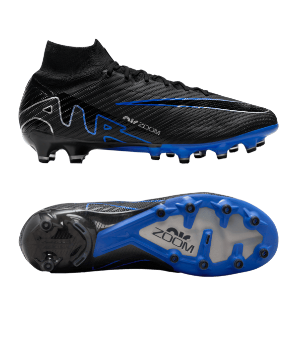Nike Air Zoom Mercurial Superfly IX Elite AG-Pro Shadow Schwarz Silber Blau F040 - schwarz