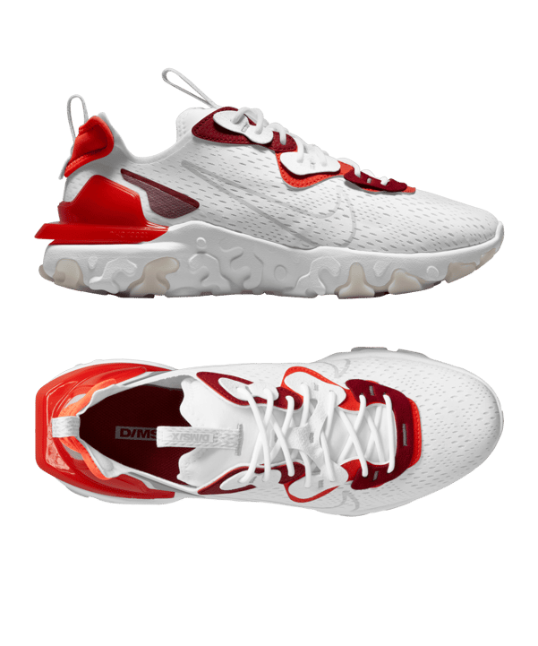 Nike React Vision Weiss Grau Orange F100 - weiss