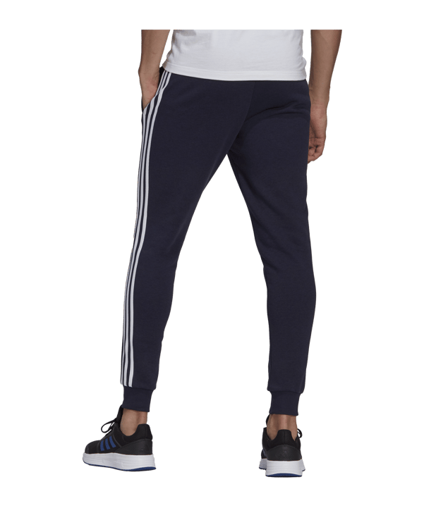 adidas Essentials Fleece Fitted 3-Stripes Pants Blue - blau