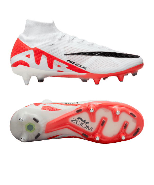Nike Air Zoom Mercurial Superfly IX Elite SG-Pro AC Ready Rot Weiss Schwarz F600 - rot