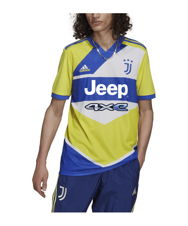adidas Juventus Turin Trikot UCL 2021/2022 Gelb Blau - gelb