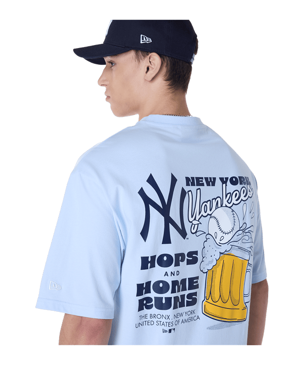 New Era MLB New York Yankees Food Graphic Oversized T-Shirt Blau - blau