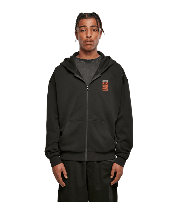 Mister Tee Peace Oversize Fullzip Hoody Schwarz - schwarz