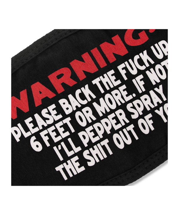 Market Warning Mundmaske Schwarz - schwarz