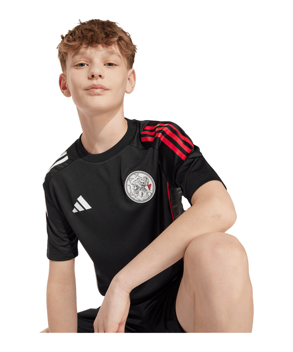 adidas Ajax Amsterdam Training T-Shirt Kids Schwarz - schwarz