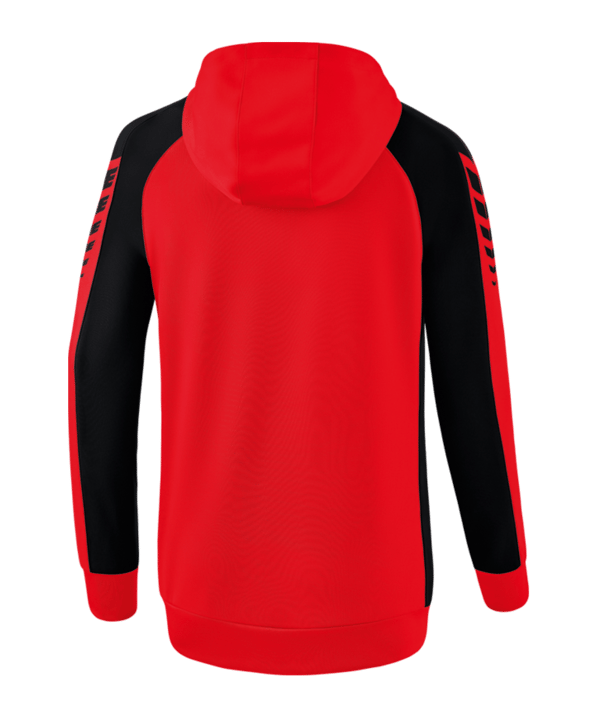 Erima Six Wings Kapuzenjacke Damen Rot Schwarz - rot