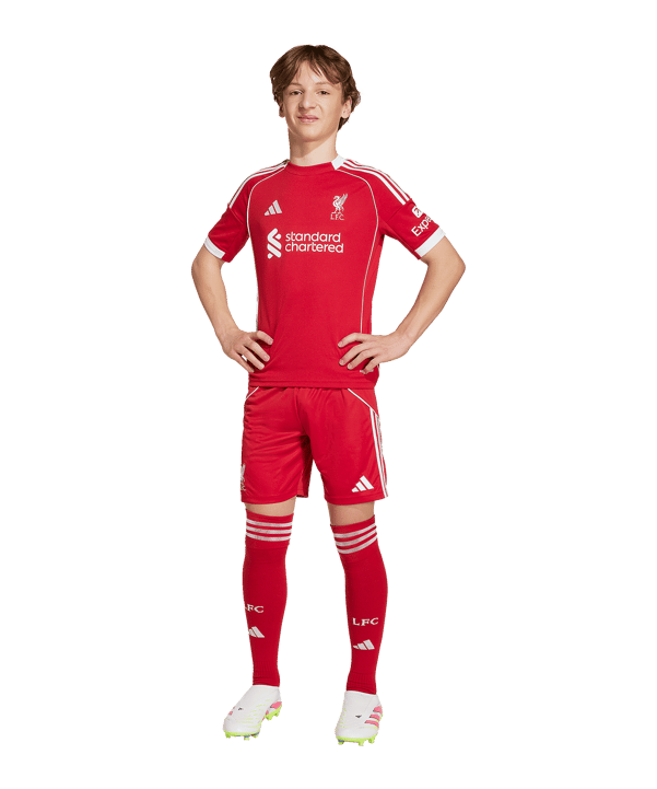 adidas FC Liverpool Short Home 2025/2026 Kids Rot - rot