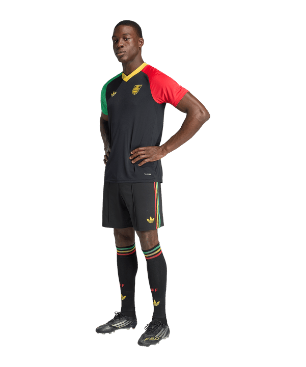adidas JFF Jamaika Prematch Trikot Away WM 2026 Schwarz - schwarz