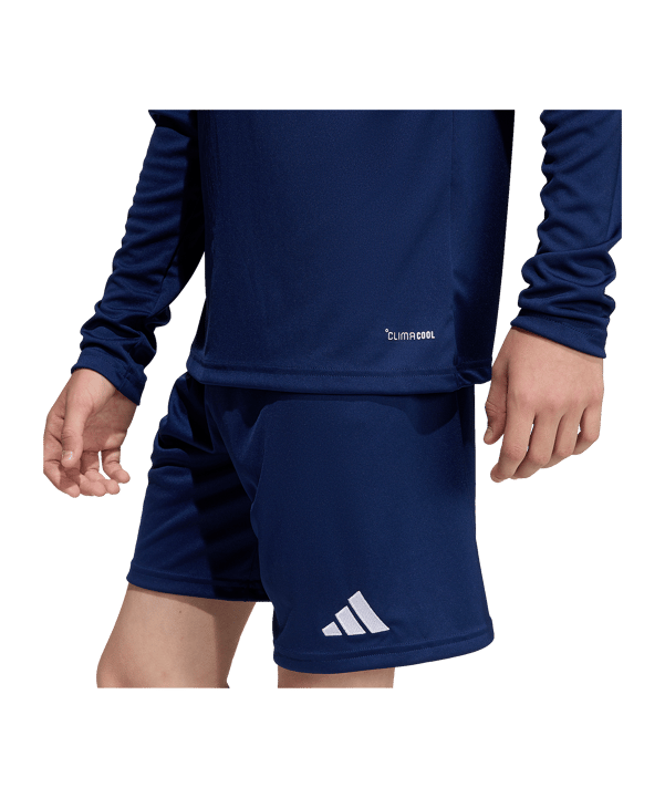 adidas Entrada 26 Trikot Langarm Kids Dunkelblau - weiss