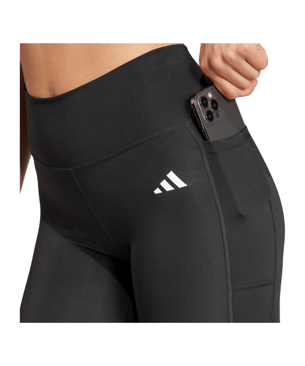 adidas Optime Essentials Leggings Damen Schwarz - schwarz