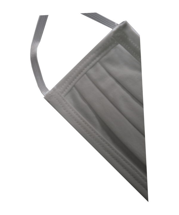 11teamsports Mundmaske blanko 100% Baumwolle White - weiss