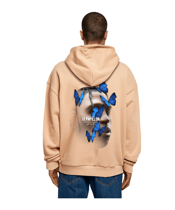 Mister Tee Le Papilloversized Hoody Beige - beige