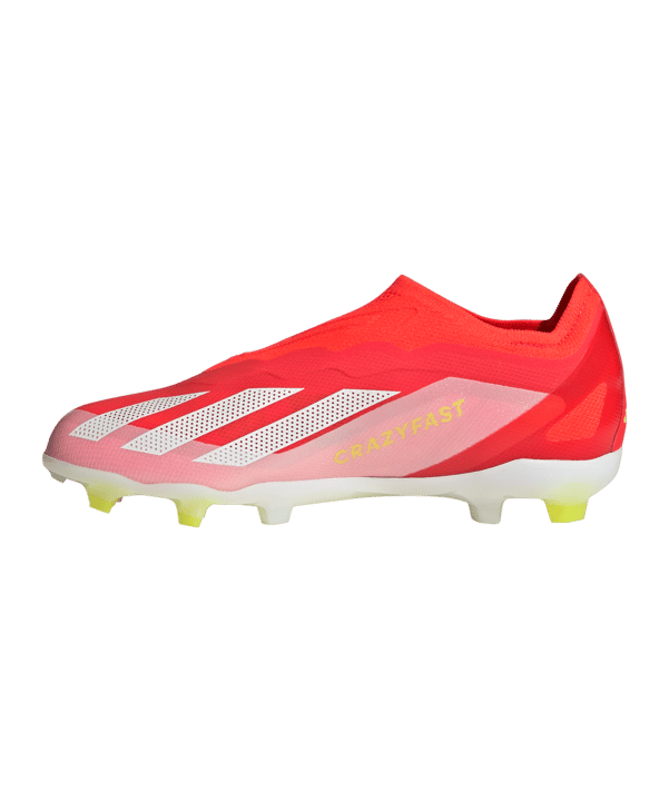 adidas X Crazyfast Elite LL FG Kids Energy Citrus Rot Weiss Gelb - rot
