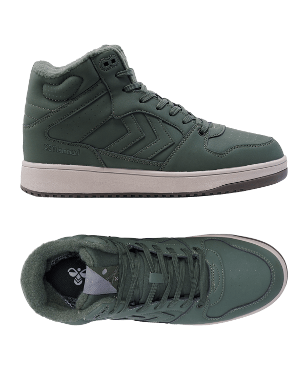 Hummel St. Power Play Mid Tex Sneaker Grün F6126 - gruen