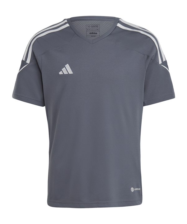 adidas Tiro 23 Trikot Kids Grau Weiss - grau