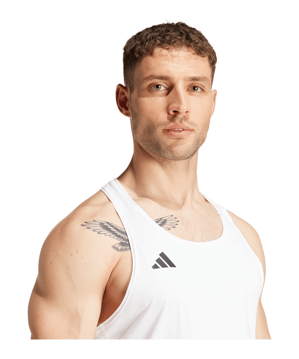 adidas Adizero Tanktop Weiß - weiss