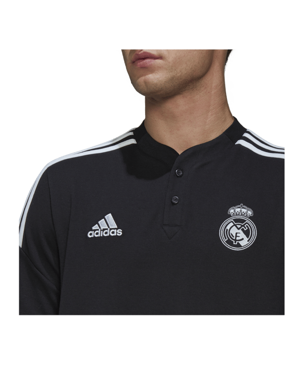 adidas Real Madrid Poloshirt Schwarz - schwarz