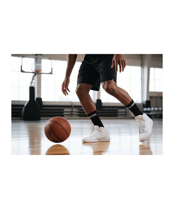 Spalding Mid Cut Socken 3er Pack Schwarz F02 - schwarz