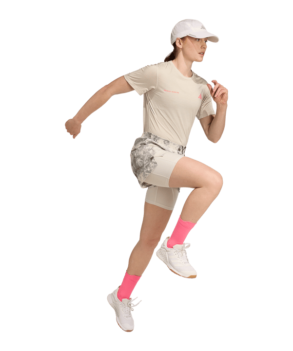 adidas Own the Run Spray 2in1 Laufshort Damen Grau - grau