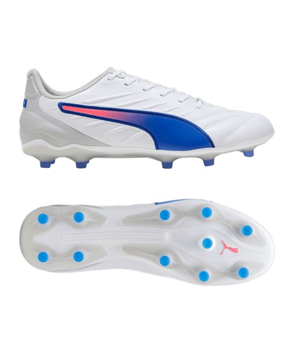 PUMA KING Pro FG/AG Formula Weiss Blau F02 - weiss