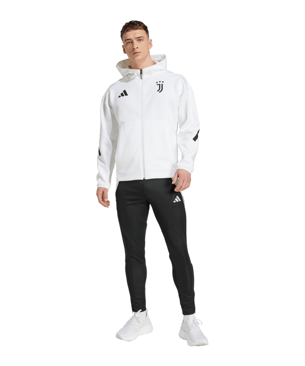 adidas Juventus Turin Anthem Kapuzenjacke Weiß - weiss