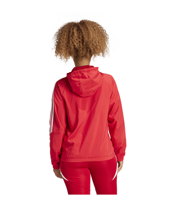 adidas Tiro 24 Windbreaker Damen Rot Weiss - rot