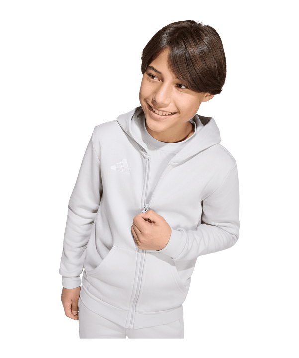 adidas Entrada26 Kapuzenjacke Kids Grau - grau