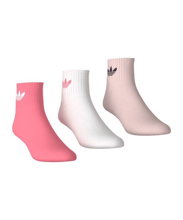 adidas Originals Mid Ankle 3er Pack Socken Rot - rot