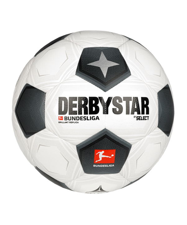 Derbystar Bundesliga Brillant Replica Classic v23 Trainingsball Weiss Schwarz F023 - weiss