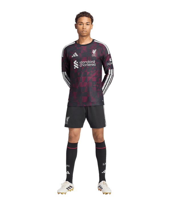 adidas FC Liverpool Authentic Trikot Langarm 3rd 2026/2027 Schwarz - schwarz