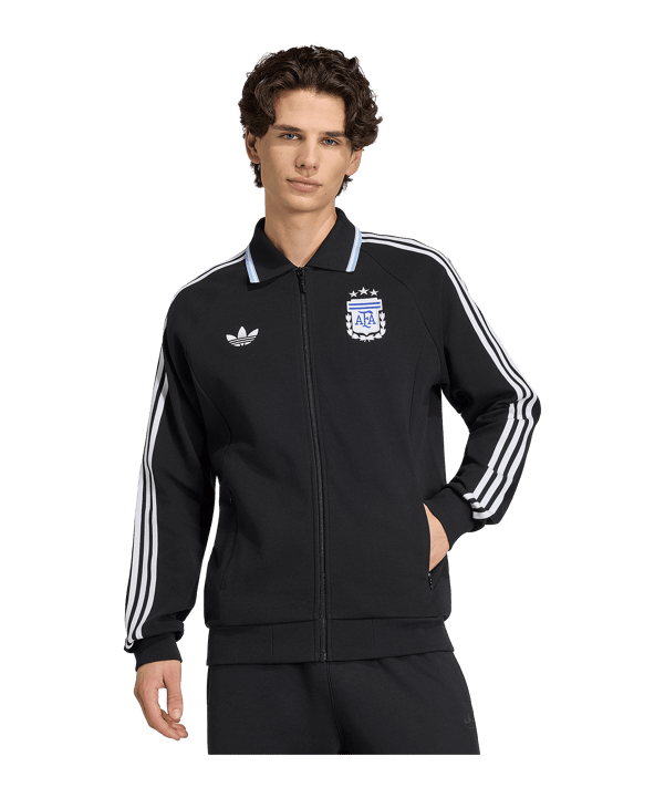 adidas AFA Argentinien Anthem Jacke Schwarz - schwarz