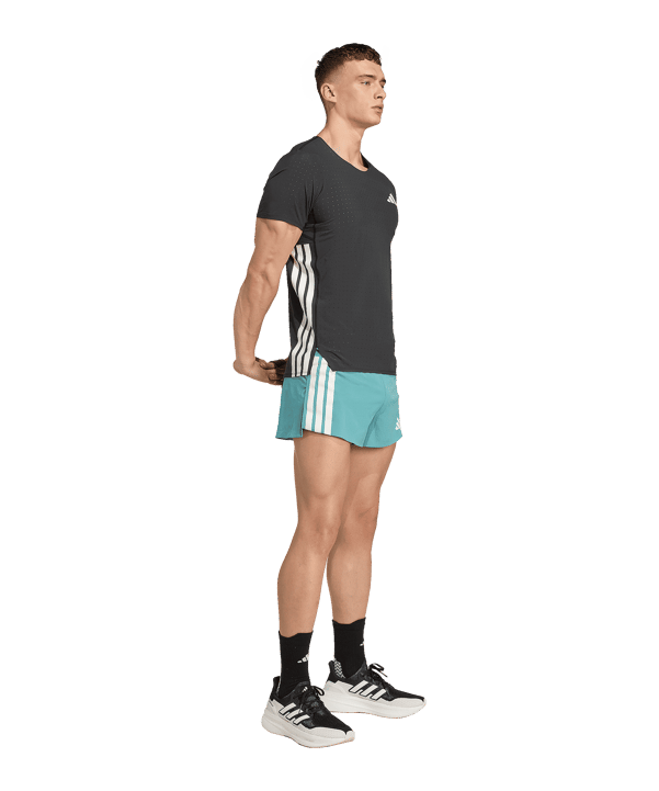 adidas Adizero Running Gel Laufshort Blau - blau