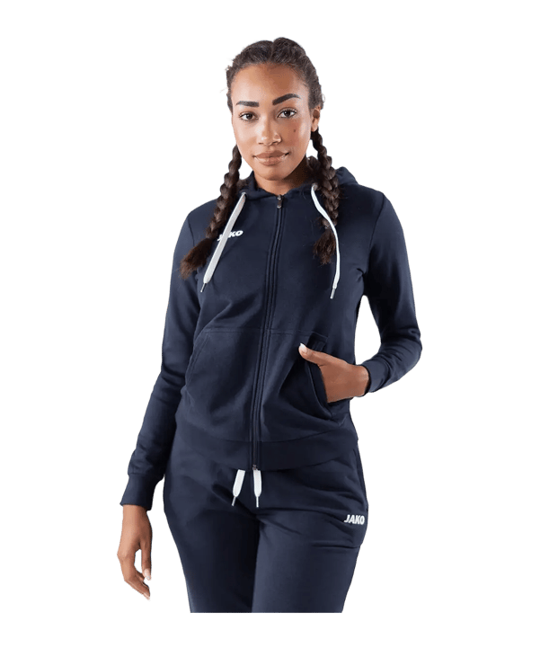 JAKO Base Giacca con cappuccio Donna Blu C009 - blu