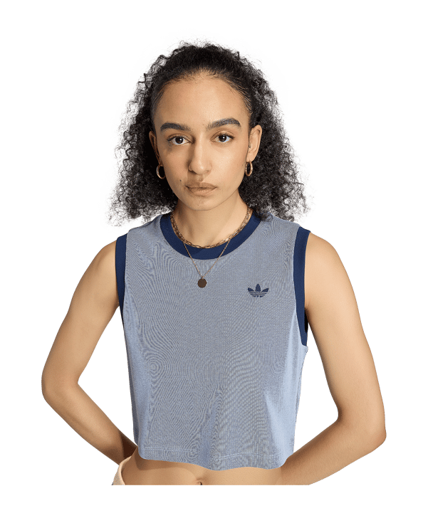 adidas Originals Heather Canottiera Donna Blu - blu
