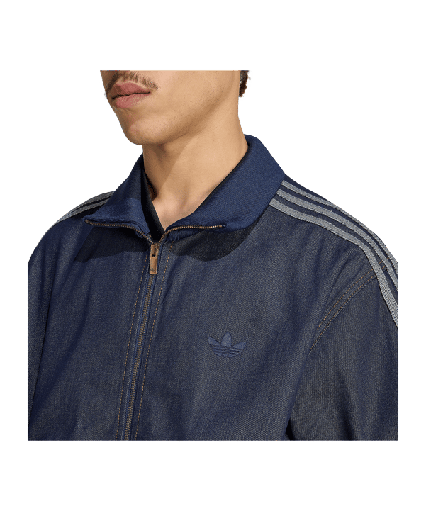 adidas Originals Firebird Adicolor Raw Denim Track Jacke Blau - blau