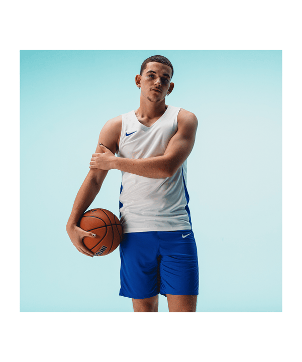 Nike Team Basketball Stock Short Blau Weiss F463 - blau