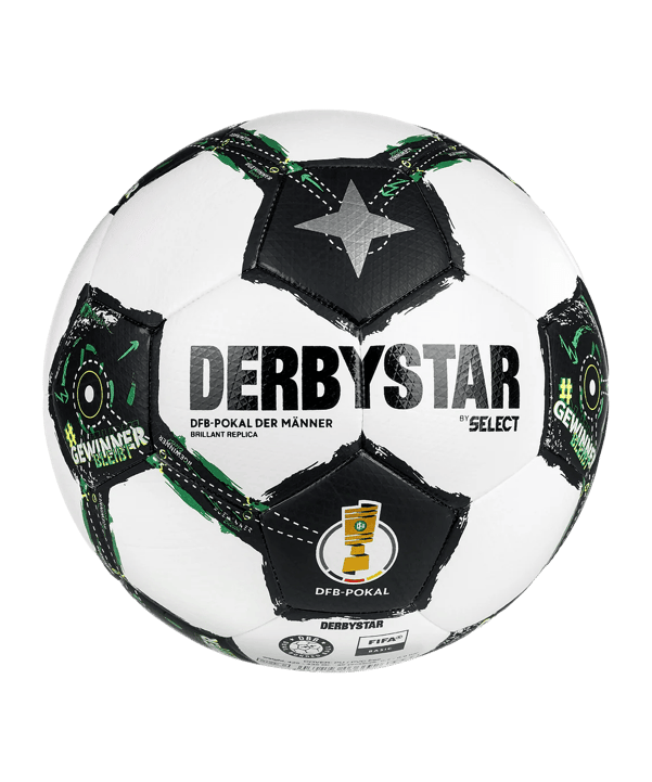 Derbystar DFB-Pokal Brillant Replica V25 Trainingsball Weiß - weiss