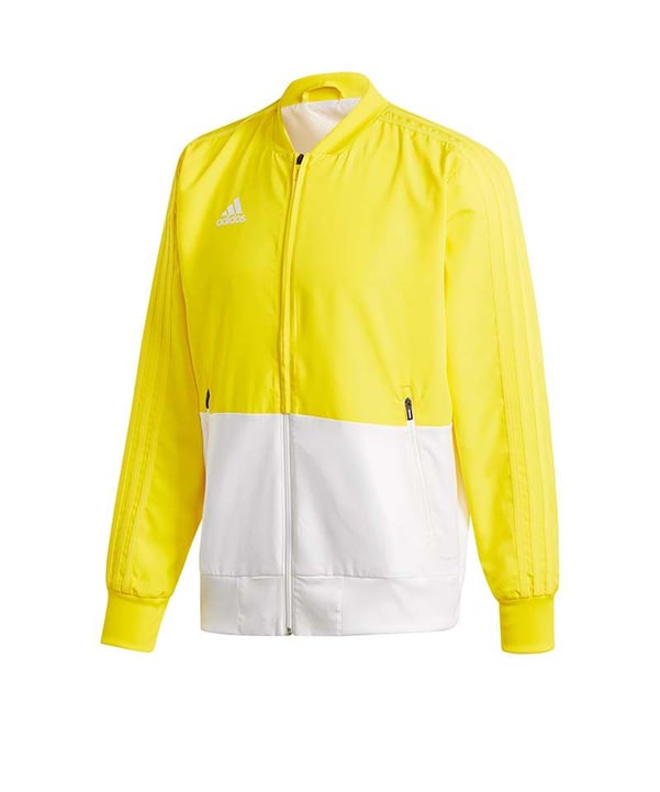 adidas Condivo 18 Präsentationsjacke Gelb Weiss - gelb
