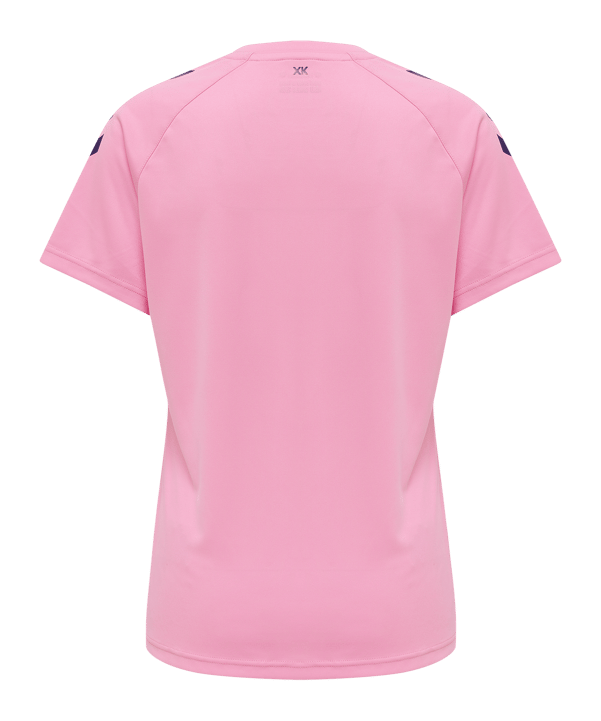 Hummel hmlCORE XK Poly T-Shirt Damen Weiss F3257 - rosa