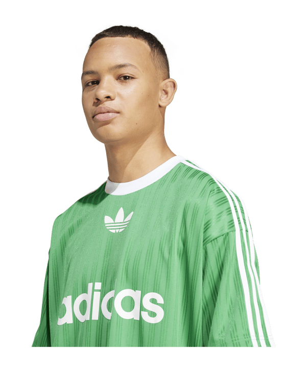 adidas Originals Adicolor Poly T-Shirt Grün Weiss - gruen