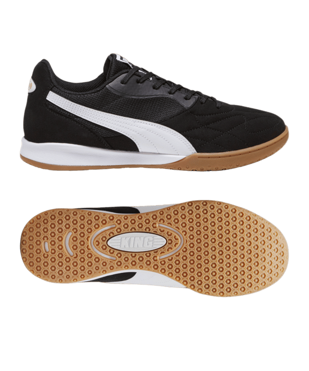PUMA KING Top IT Halle Schwarz Weiss Gold F01 - schwarz