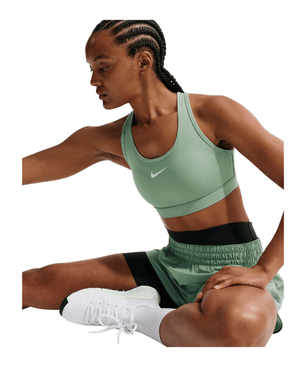 Nike Swoosh Medium Support Sport-BH Damen Grün F007