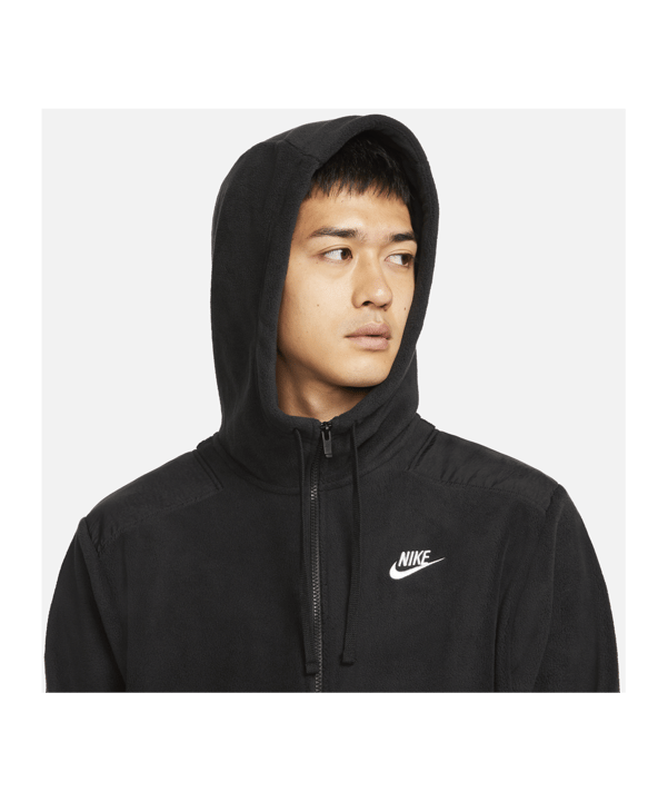 Nike Essentials Polar Fleece Kapuzenjacke F010 - schwarz