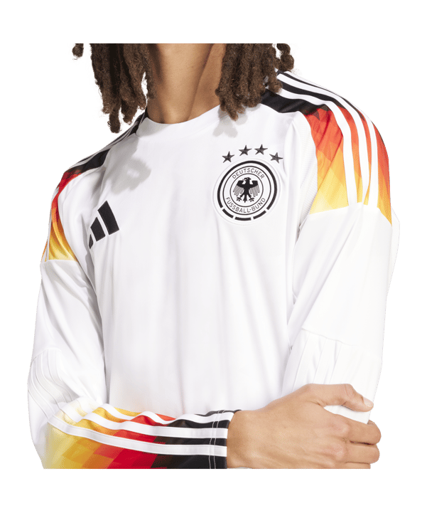 adidas DFB Deutschland Trikot langarm Home EM 2024 Weiss - weiss