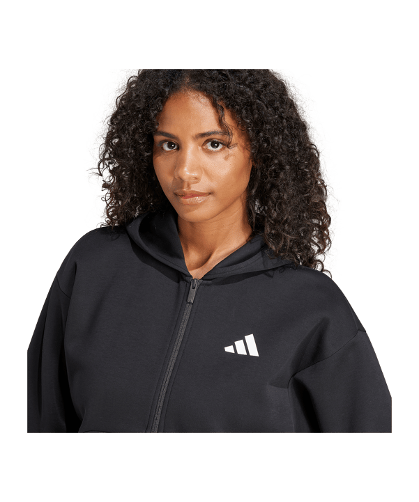 adidas Future Icons Three Stripes Kapuzenjacke Damen Schwarz - schwarz