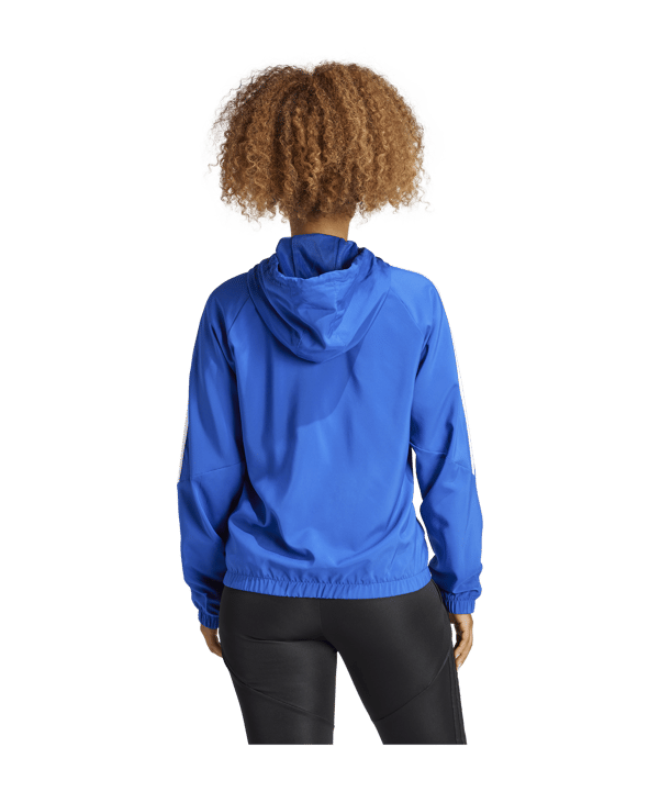 adidas Tiro 24 Windbreaker Damen Blau Weiss - blau
