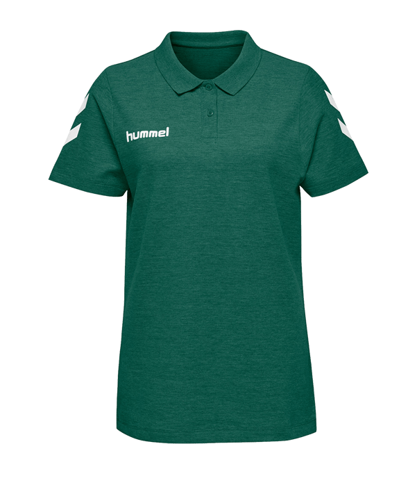 Hummel Cotton Poloshirt Damen Grün F6140 - gruen