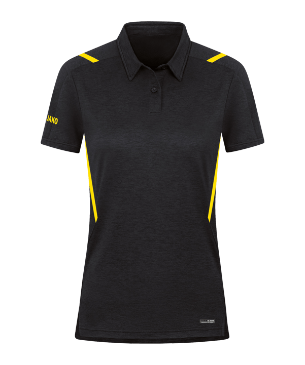 JAKO Challenge Polo Damen Gelb F505 - schwarz