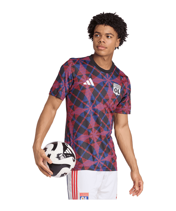 adidas Olympique Lyon Prematch T-Shirt 2025/2026 Schwarz - schwarz