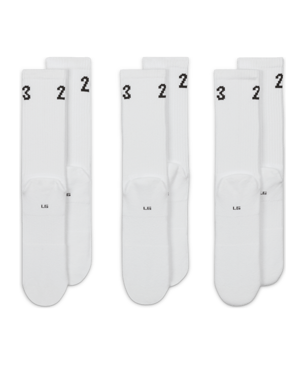 Jordan Essential Crew 3er Pack Socken Weiss F100 - weiss